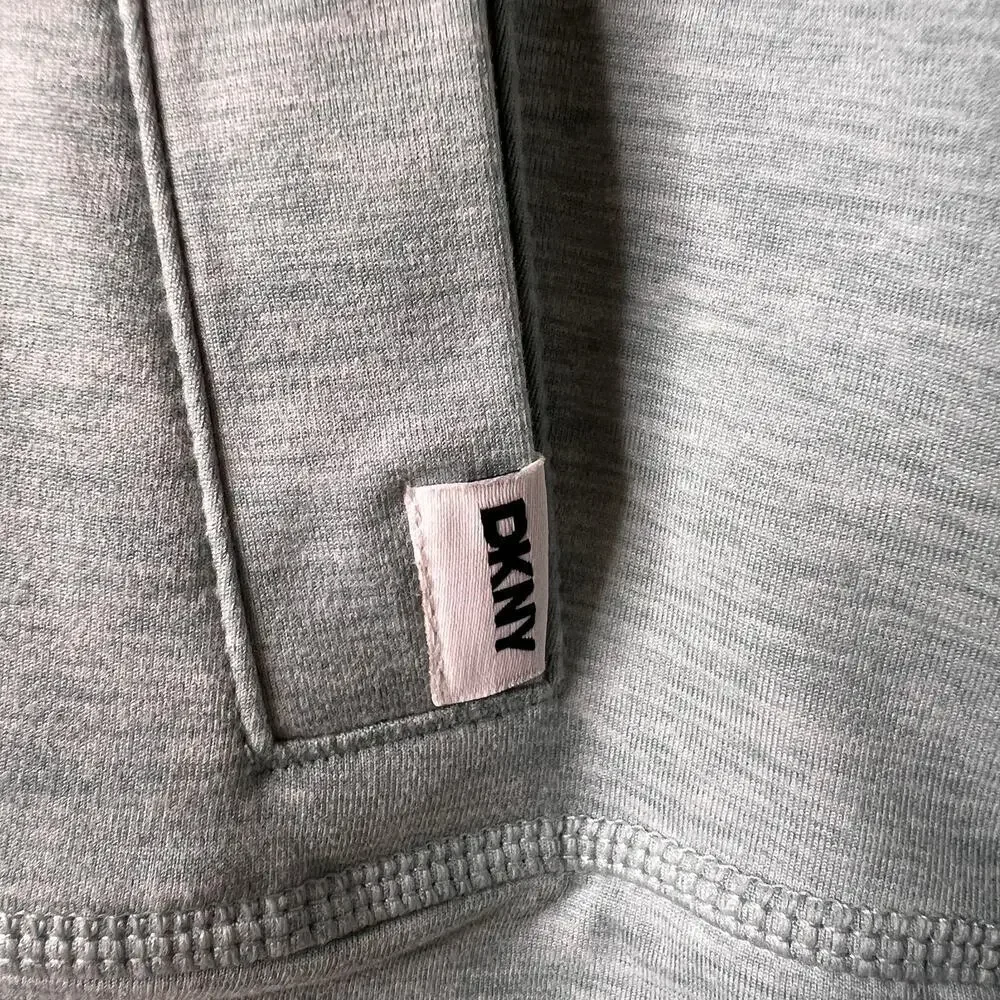 DKNY Sport Hoodie Womens Size Medium Light Teal Full Zip Jacket Stretch Comfort